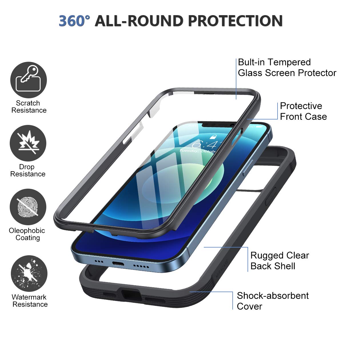 Diamond Series│Glass Case for iPhone 12/12 Pro