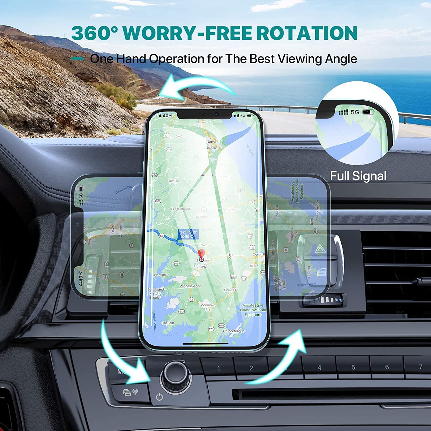 Excel Series│Magnetic Phone Holder for Air Vent