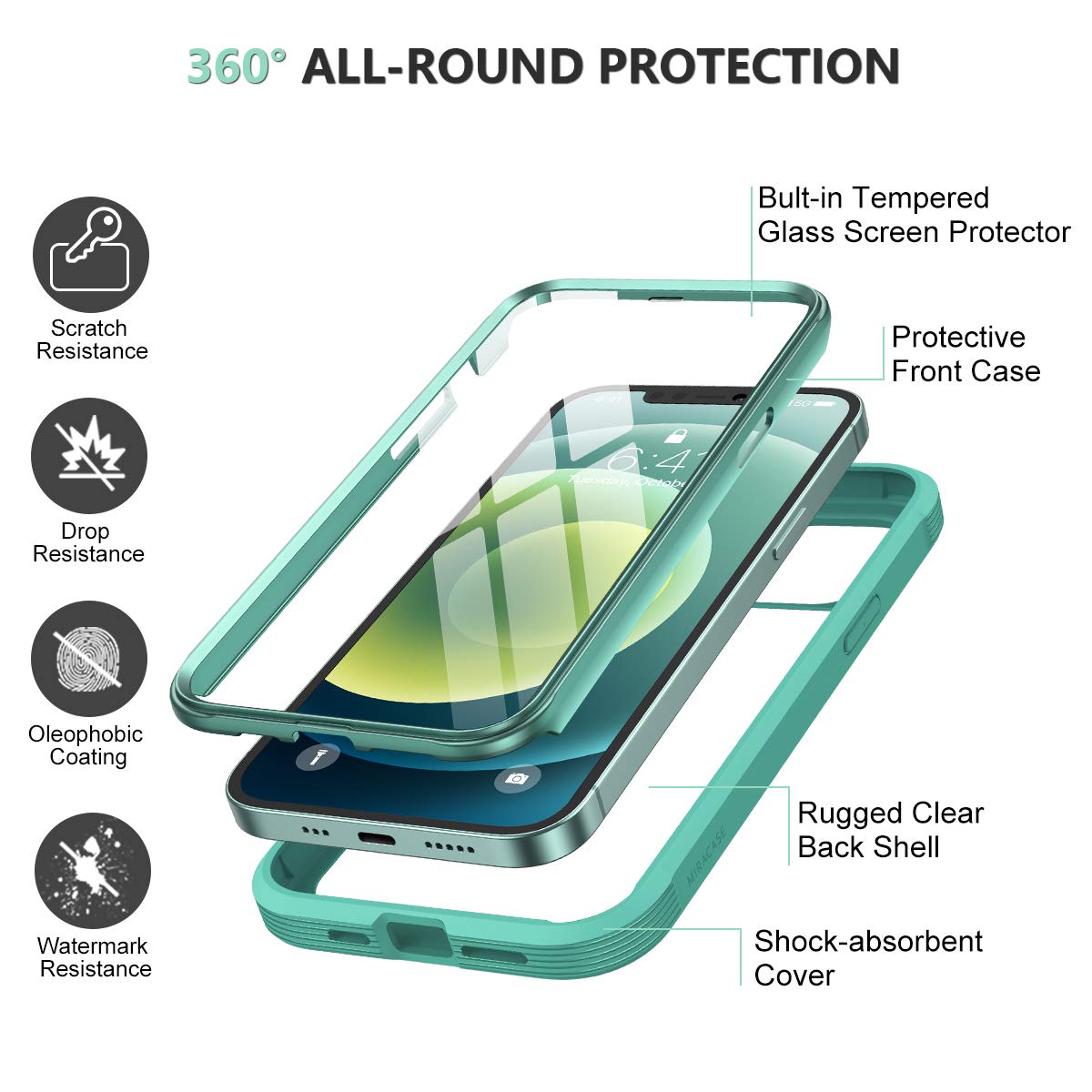 Diamond Series│Glass Case for iPhone 12/12 Pro