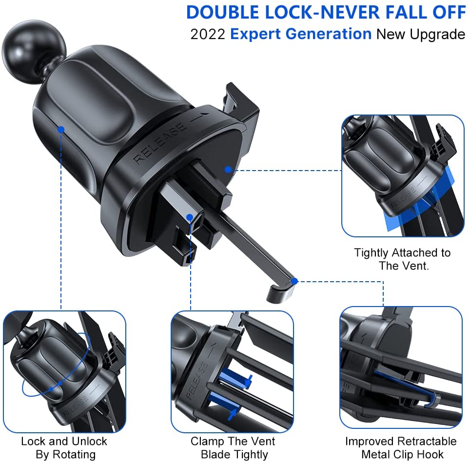 Elite Series│2-in-1 Car Mount for Dashboard/Air Vent