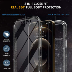 Defender Series│Glitter Resin Case for iPhone 12/12 Pro