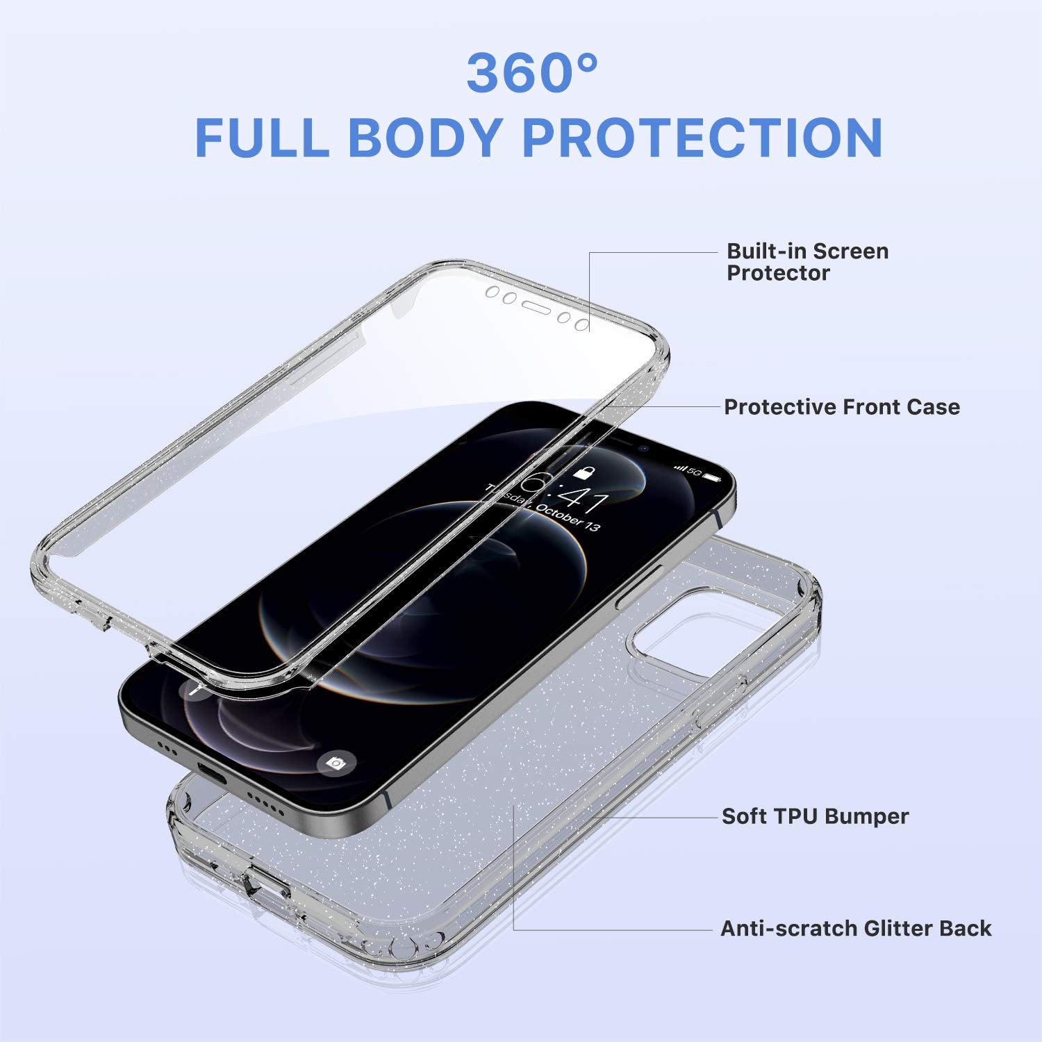 Defender Series│Glitter Resin Case for iPhone 12/12 Pro