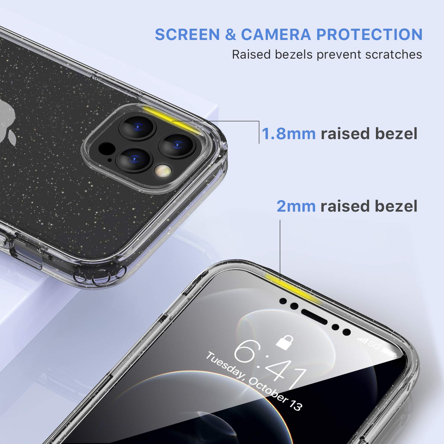 Defender Series│Glitter Resin Case for iPhone 12/12 Pro