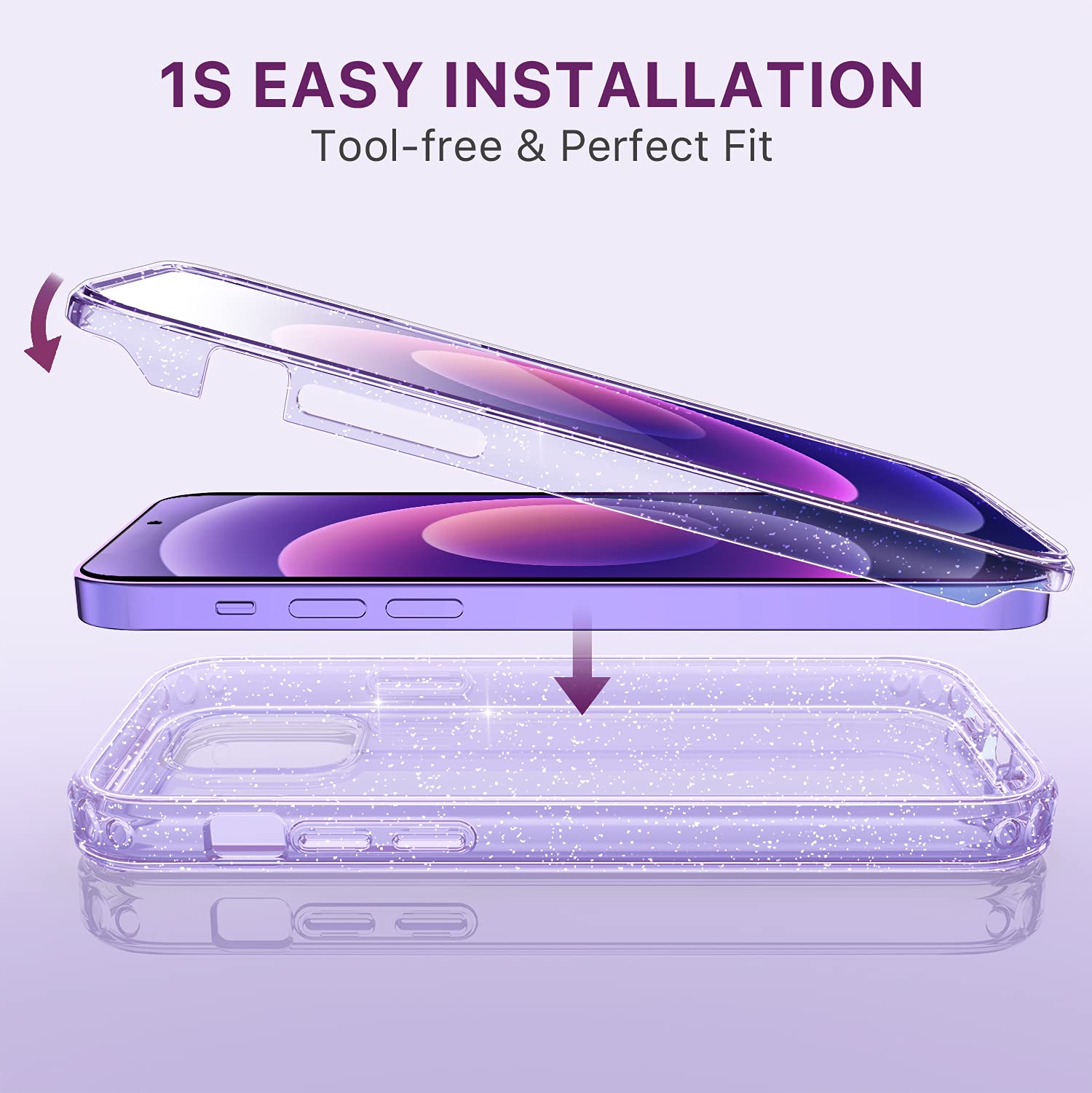 Defender Series│Glitter Resin Case for iPhone 12/12 Pro