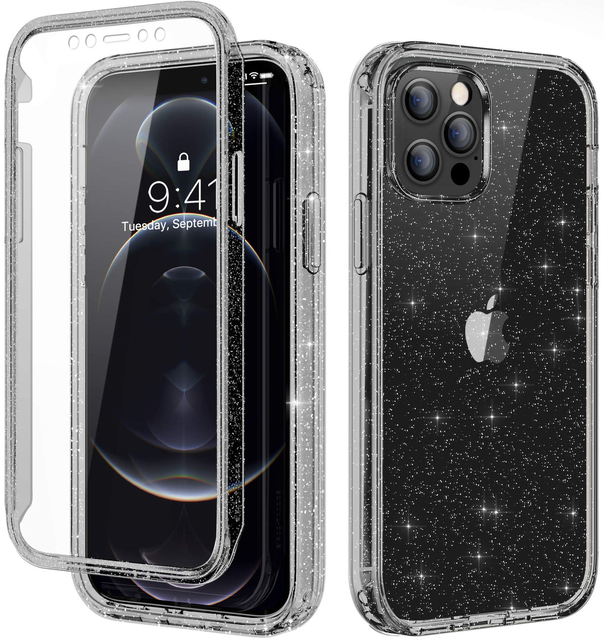 Defender Series│Glitter Resin Case for iPhone 12/12 Pro