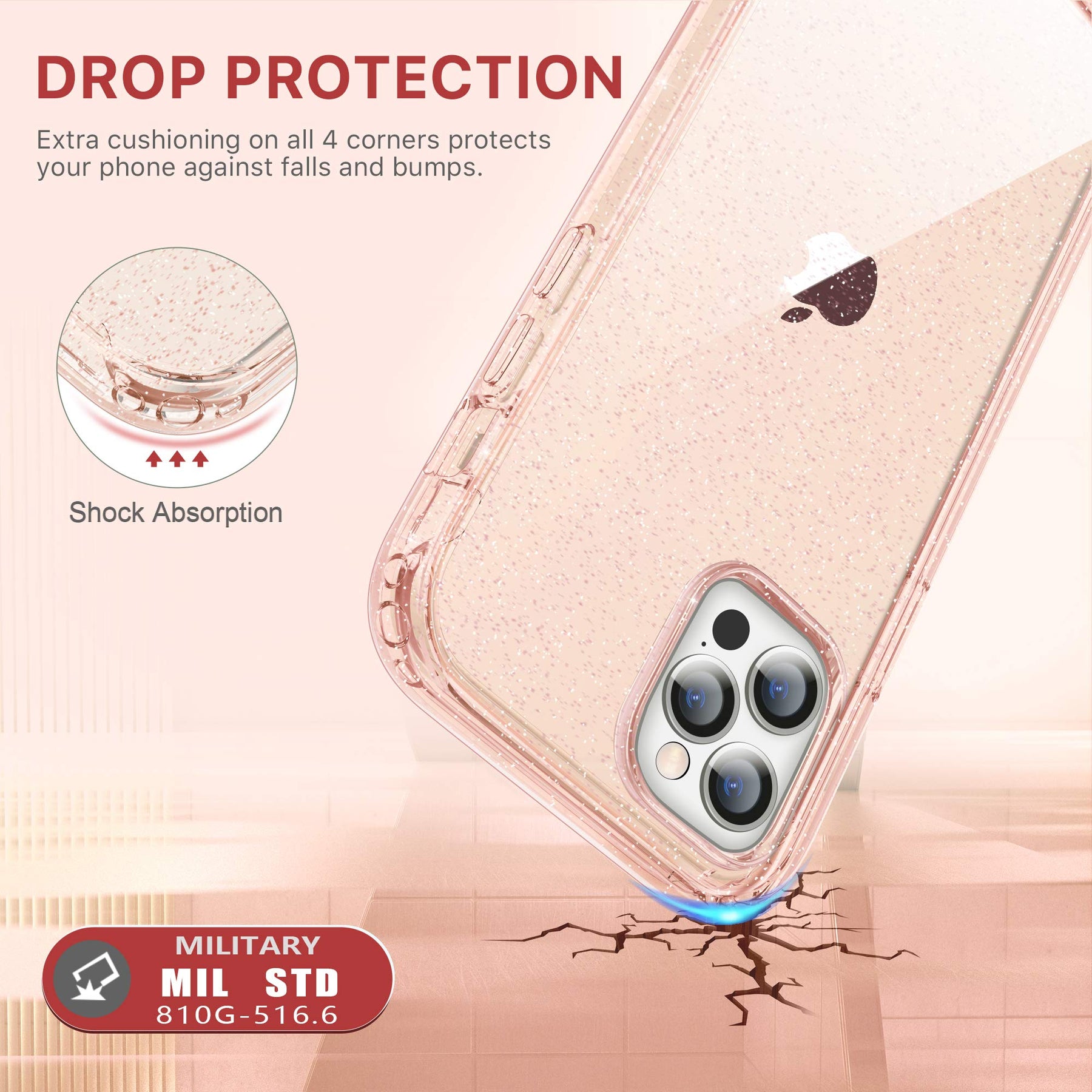 Defender Series│Glitter Resin Case for iPhone 12/12 Pro
