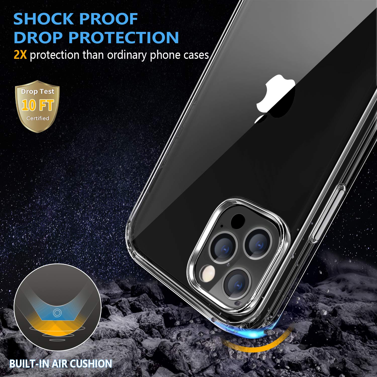 Defender Series│Clear Resin Case for iPhone 12/12 Pro